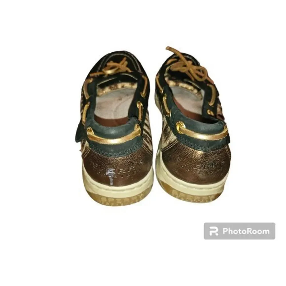 Sperry Top Sider Size 7.5 STS93493 Leather / Leopard Print Boat‎ Shoe Womens